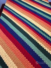 Coperta lana fatta a mano all’uncinetto