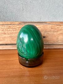 Uovo decorativo Malachite Naturale Lucidata 1,8 kg