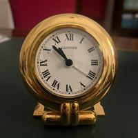 orologio sveglia cartier da tavolo placcato oro