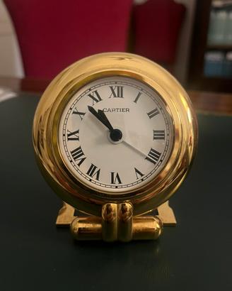 orologio sveglia cartier da tavolo placcato oro
