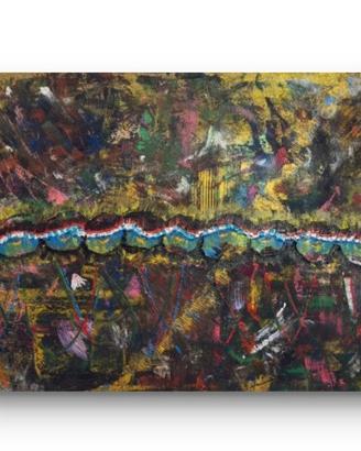 dipinto astratto su grande tela