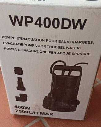Pompa sommersa acque sporche 400W 7500 L/h nuova