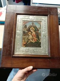 Quadro Pinturicchio con lastra in argento