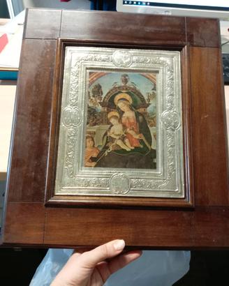 Quadro Pinturicchio con lastra in argento