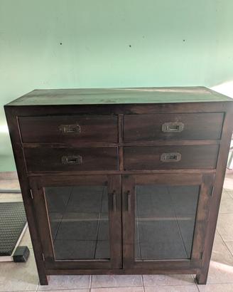 vetrinetta etnica in teak