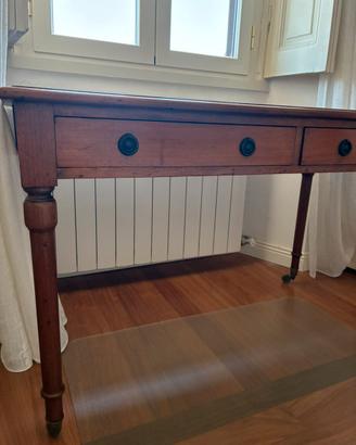 Scrivania arte povera piano pelle