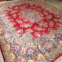 Tappeto persiano Kerman circa 400x300 cm rosso