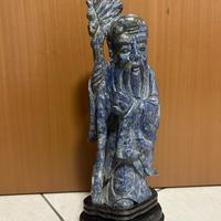 Statua cinese in lapislazzuli