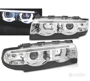 FARI OCCHI ANGEL BMW E38 94-01 FONDO CROMATO