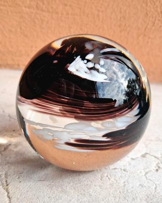 fermacarte sfera vetro murano 