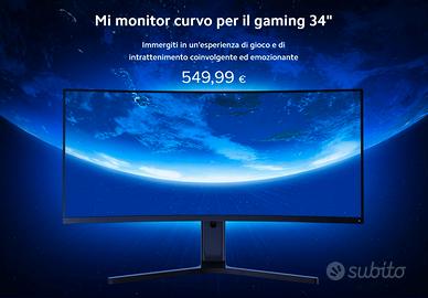 Mi 34 Monitor Gaming Curvo WQHD 34"
