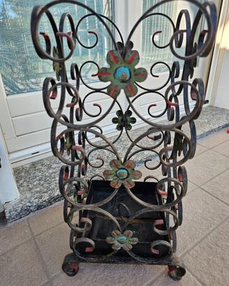 portaombrelli in ferro battuto 