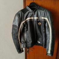 Giubbotto in pelle spike moto + pantaloni 