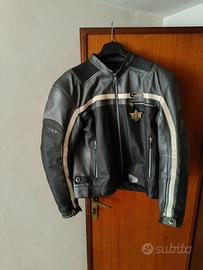 Giubbotto in pelle spike moto + pantaloni 