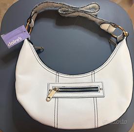 BORSA CLAIRE'S Mezzaluna Bianca - NUOVA CON TAG