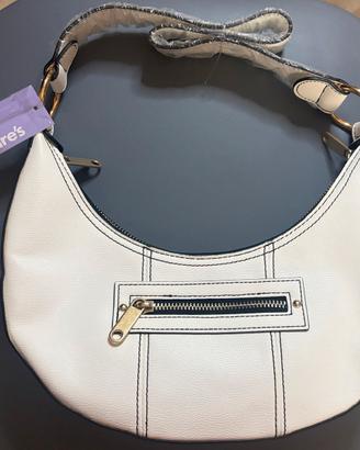 BORSA CLAIRE'S Mezzaluna Bianca - NUOVA CON TAG