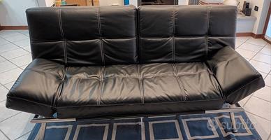 Divano letto clic-clac in pelle 