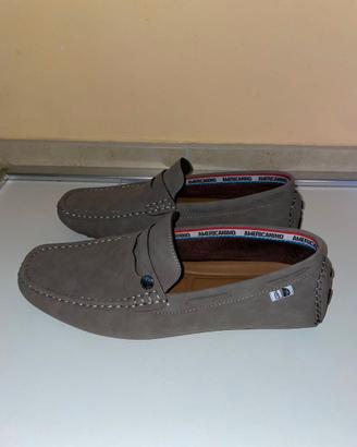 MOCASSINI TAUPE CASUAL UOMO AMERICANINO