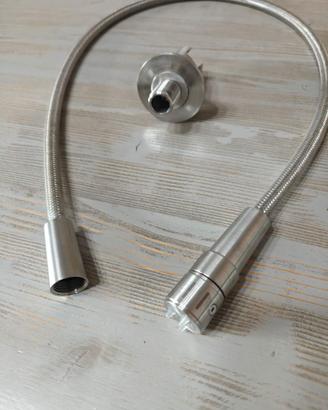 Set idroscopino a muro per wc in acciaio