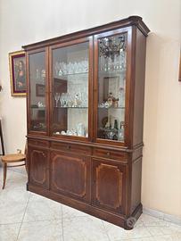 vetrina classica in legno massello