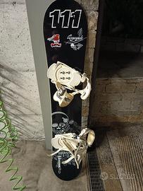 tavola da snowboard  wed'ze 146 cm con attacchi