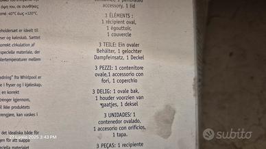 WHIRLPOOL CUOCI FACILE A VAPORE PER MICROONDE