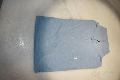 Maglia polo manica corta celeste Trussardi