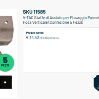 Fotovoltaico - kit di montaggio per lamiera grecat