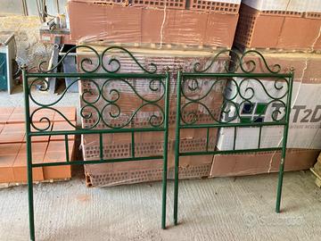 Spalliera letto in ferro battuto