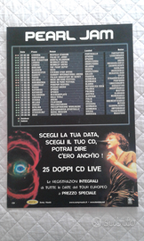 Manifesto cartonato Pearl Jam anni 90