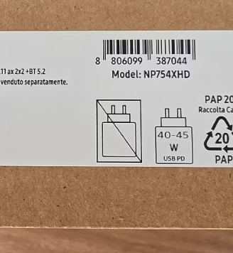SAMSUNG BOOK 5 i5 225U RAM 16 GB SSD 512 GB NUOVO