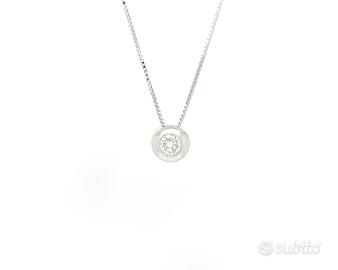 Collana punto luce cipollino 0,20 carati