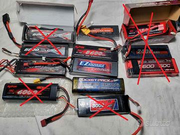 Batterie MODELLISMO 2/4/6S come in foto varie mah