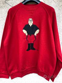 Felpa uomo Craxi caricatura Forattini taglia V