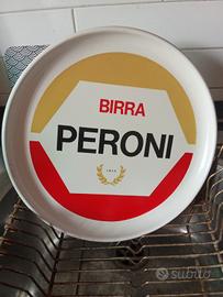 Vintage vassoio collezione Peroni in melanzana na