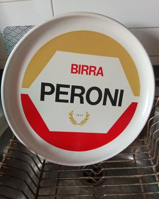 Vintage vassoio collezione Peroni in melanzana na