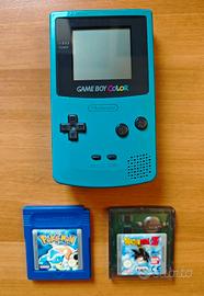 Game Boy Color + Pokemon blu e Dragon Ball Z