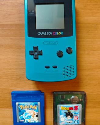 Game Boy Color + Pokemon blu e Dragon Ball Z