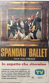 Biglietto  "io aspetto" SpandauBallet