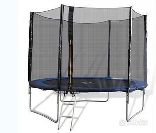 Trampolino elastico da 244cm con rete e scaletta