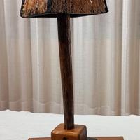 lampada Bat-jour Artistica in legno Artigianale 