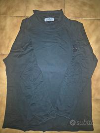 Felpa a lupetto nera Stone Island taglia M