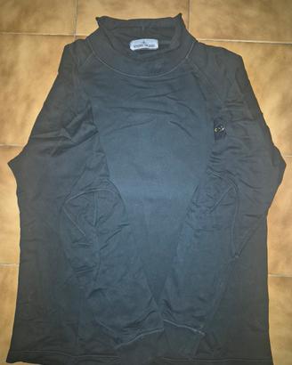 Felpa a lupetto nera Stone Island taglia M
