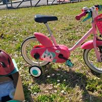 Bici bimba unicorno + casco