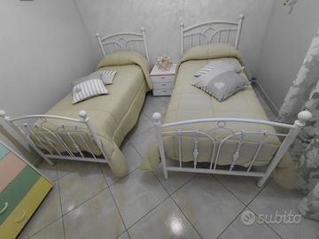 letto in ferro + rete+ materassi