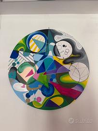 Quadro moderno tondo diametro 90cm