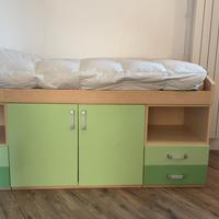 Letto singolo contenitore