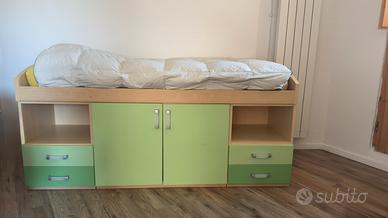 Letto singolo contenitore