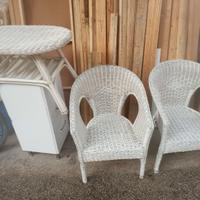 tris bambù 2 poltrone più tavolino