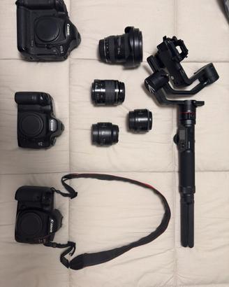 Corredo canon completo + gimbal manfrotto